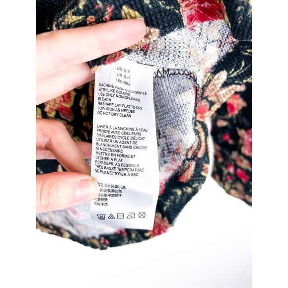 NWT Anthropologie‎ Pilcro Floral Split Neck Top Size SP - Picture 7 of 8